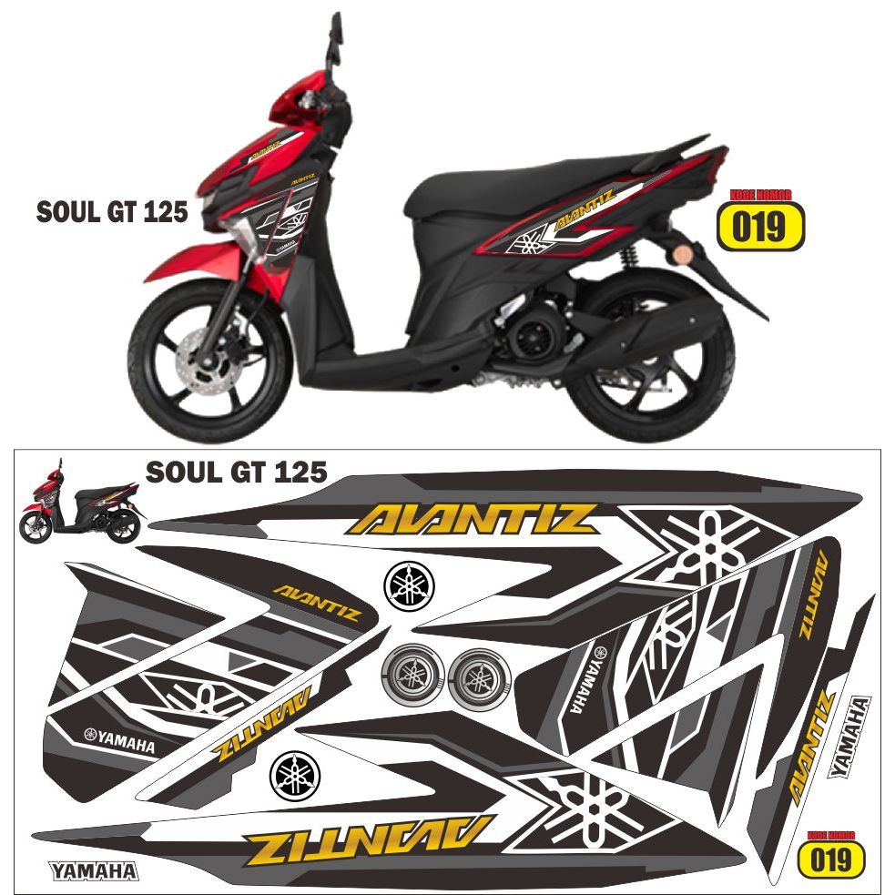 Decal Sticker Striping Variasi Soul GT 125/Decal SoulGT 125/Striping Soul GT 125