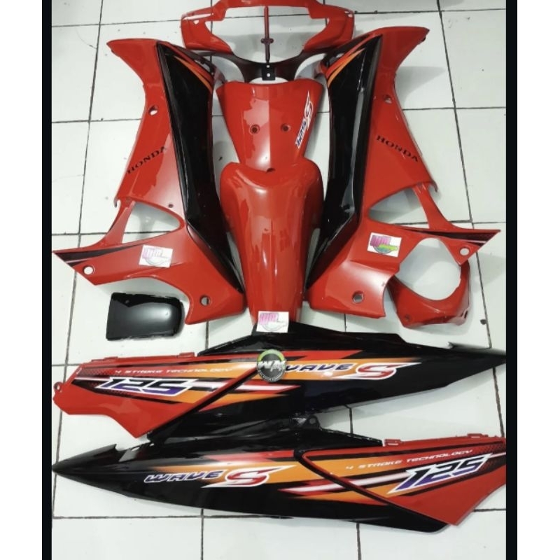 Cover body halus full set supra wave merah hitam honda supra 125 old wave thailand