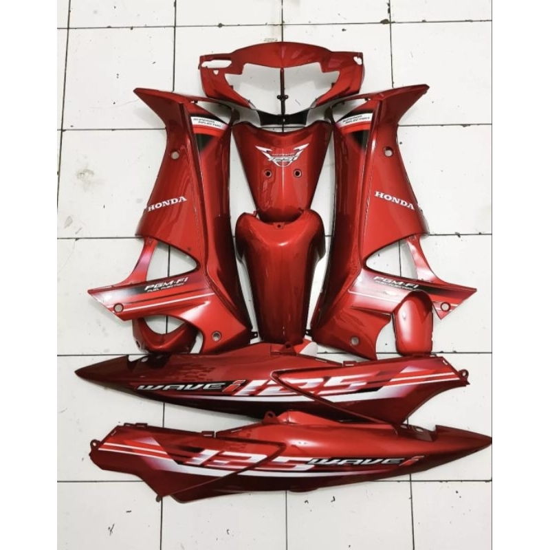 Cover body halus full set supra wave merah maroon honda supra 125 old wave thailand