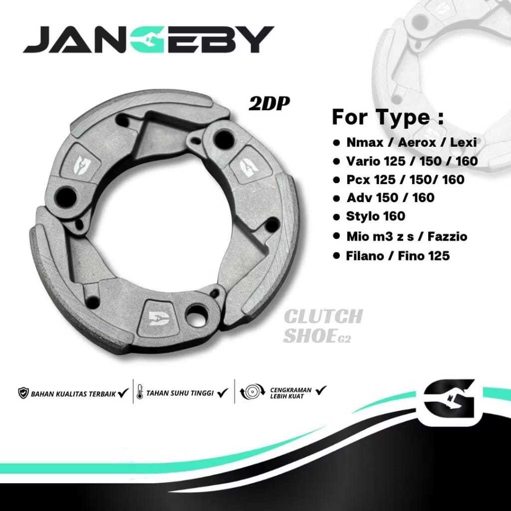 Kampas Ganda JANGEBY || Kampas Otomatis JANGEBY Clutch Shoe G2 Semua Type Motor Matic