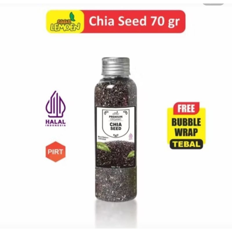 

CHIASEED ORGANIK PREMIUM || CHIASEED KEMASAN 70 GR || BY SUUR LEMOEN ID