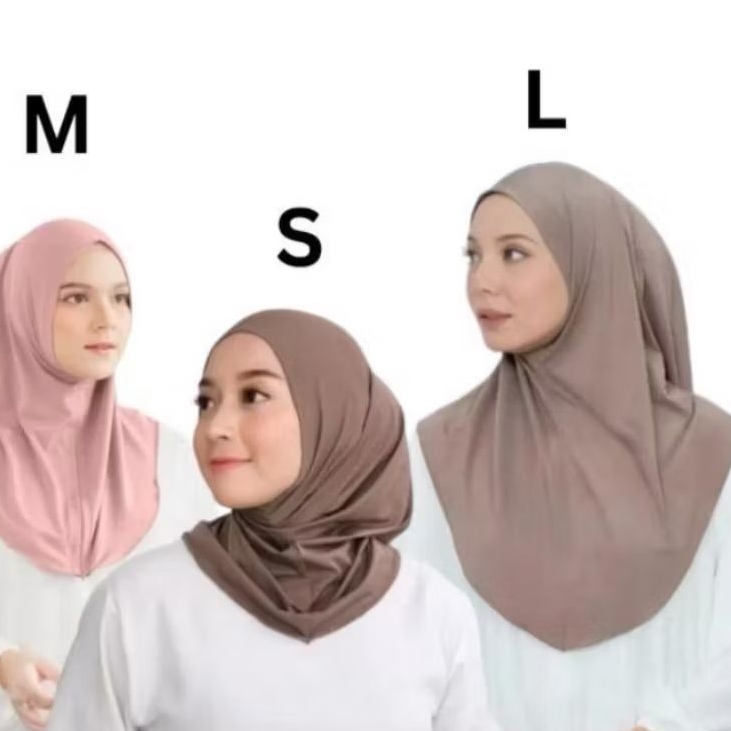 jilbab instan non ped/ syiria menutup perut / jilbab instan / bergo sport zaida dize S M L
