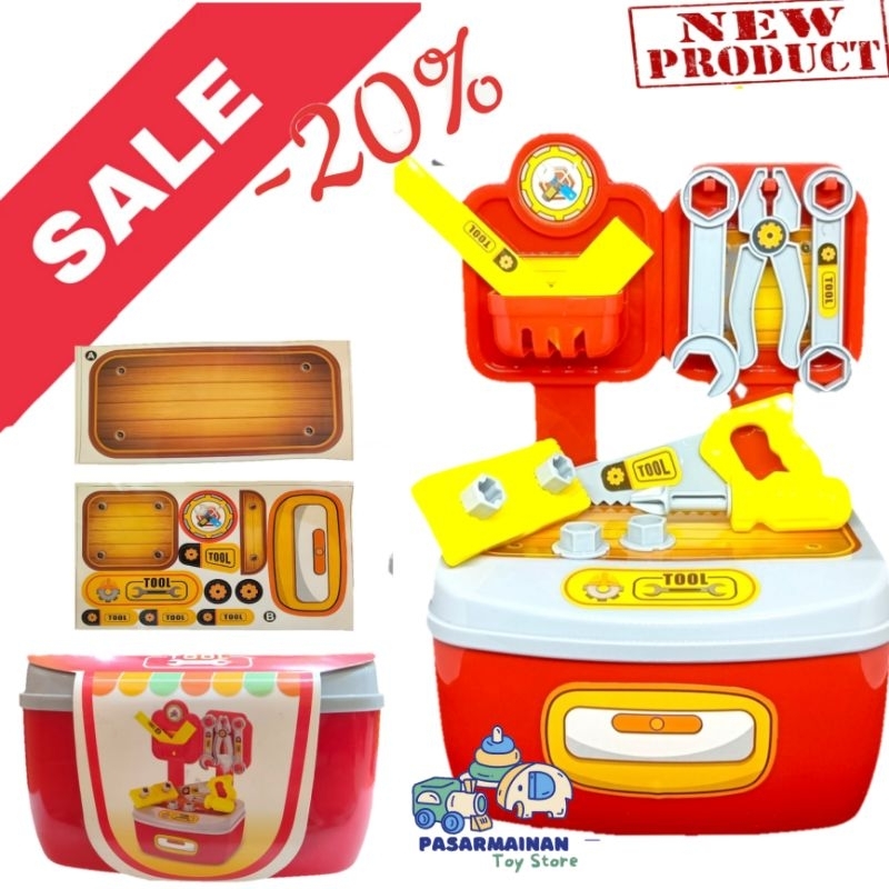Mainan Play Set Tool Set Box Mainan Bengkel Tukang mainan anak cowok  Termurah