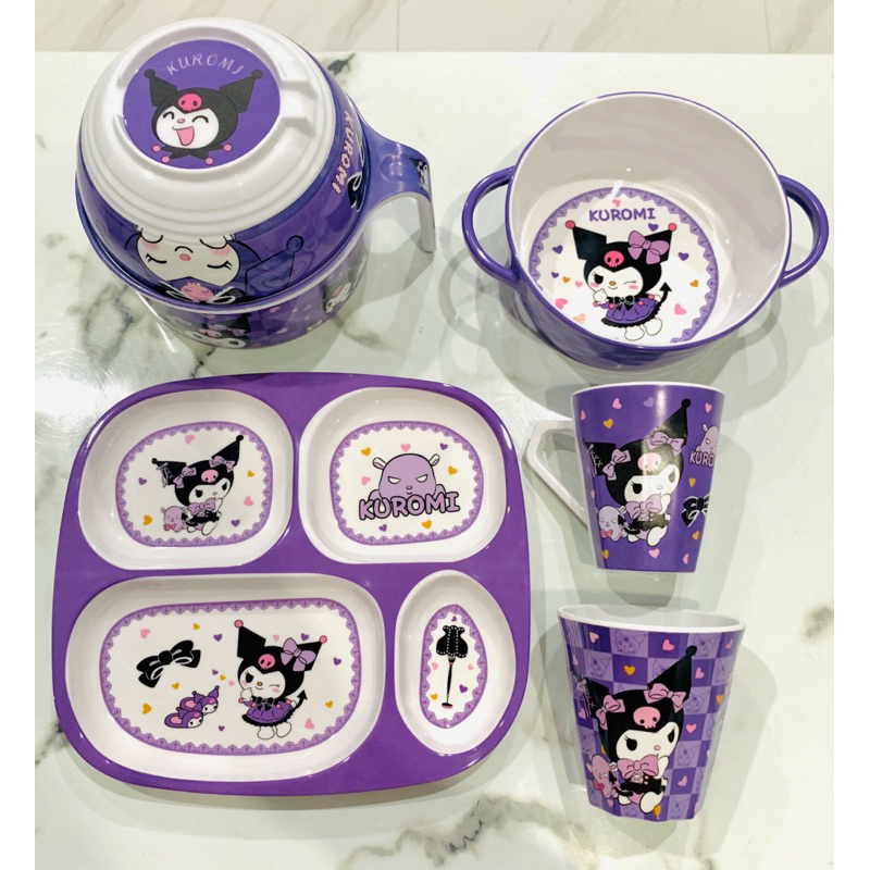 paket 5in1 mangkok melamin piring karakter import mangkuk melamin frozen mickey hk spiderman import 