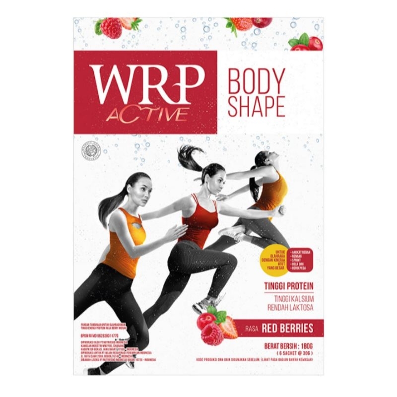 

WRP active body shape minuman bubuk tinggi protein & kalsium rasa red berries 180 gram