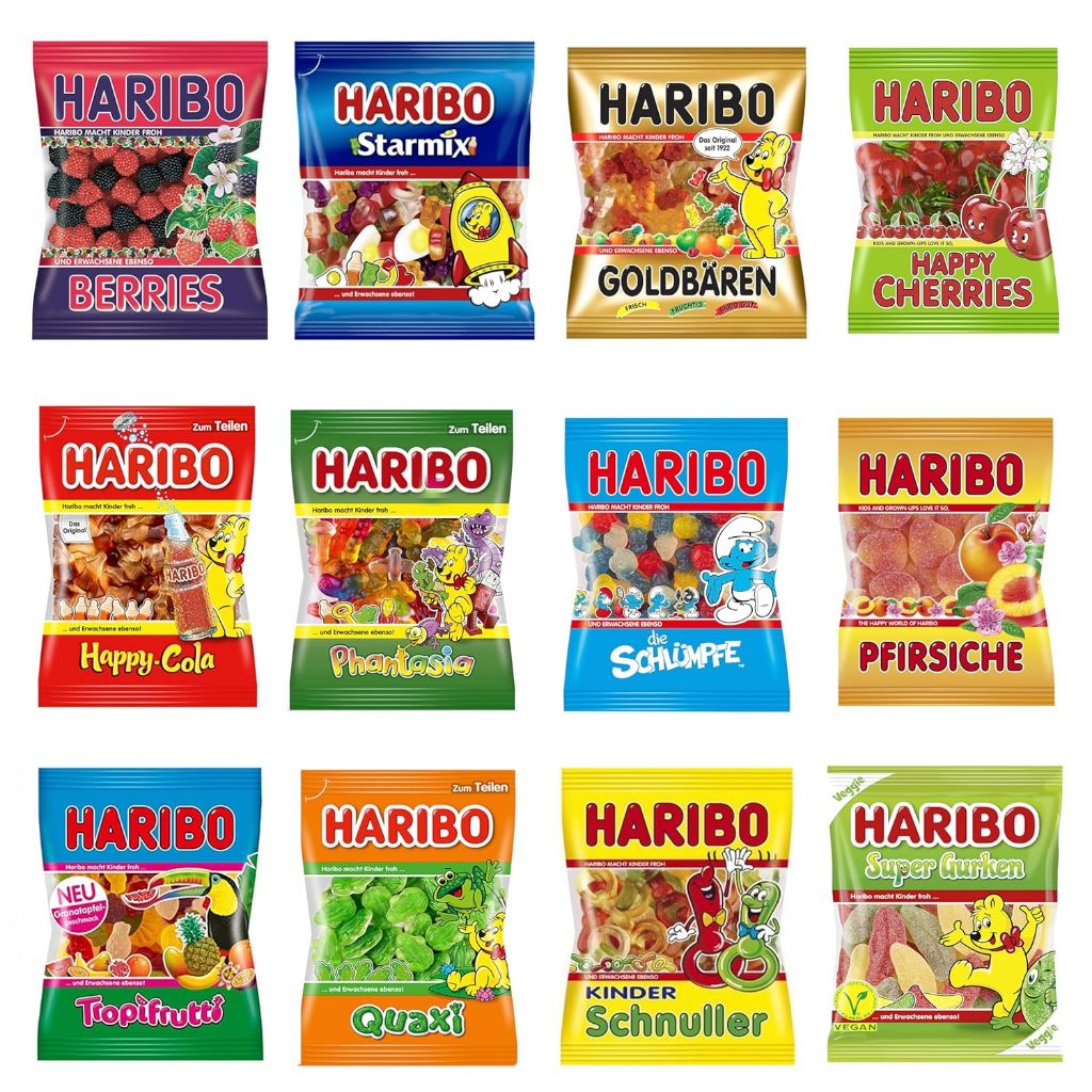 

Makanan Import Jerman / Gummy Candy Haribo German 80 Gr Varian Gold Bears, Happy Cola, Happy Cola Zourr, Starmix, Peach, Worms, Worms Zourr