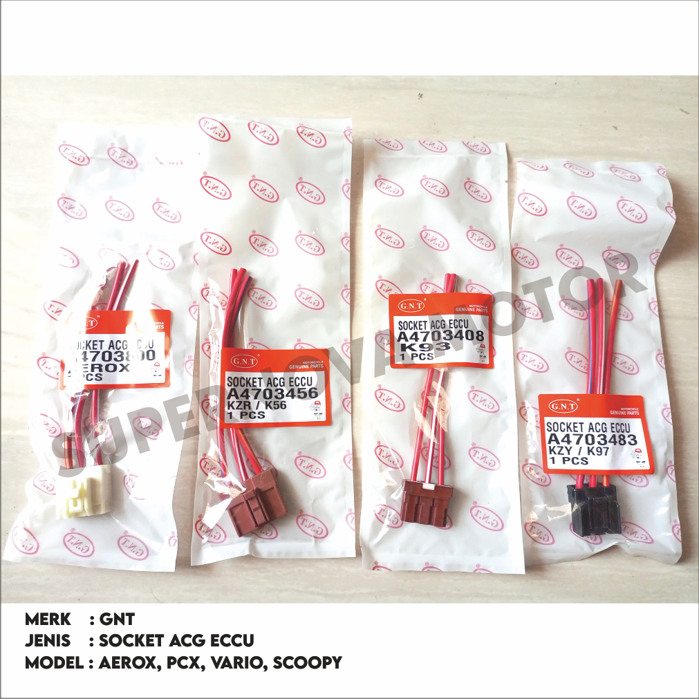 SOCKET KABEL ACG ECU MOTOR, VARIO 125 / VARIO 150, SCOOPY FI 2017  AEROX, PCX 150,  MERK GNT