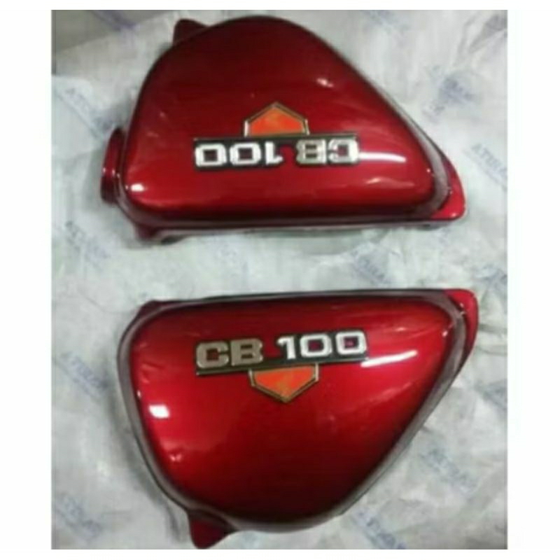 ( OSK ) BOX AKI PLUS LOGO ALMUNIUM HONDA CB 100 MERAH