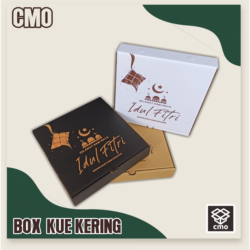 Box Kuker 25x25x5 cm | SIMPLE | KUKER4 250gr | kardus box kue kering | Parcel lebaran | Box kue keri