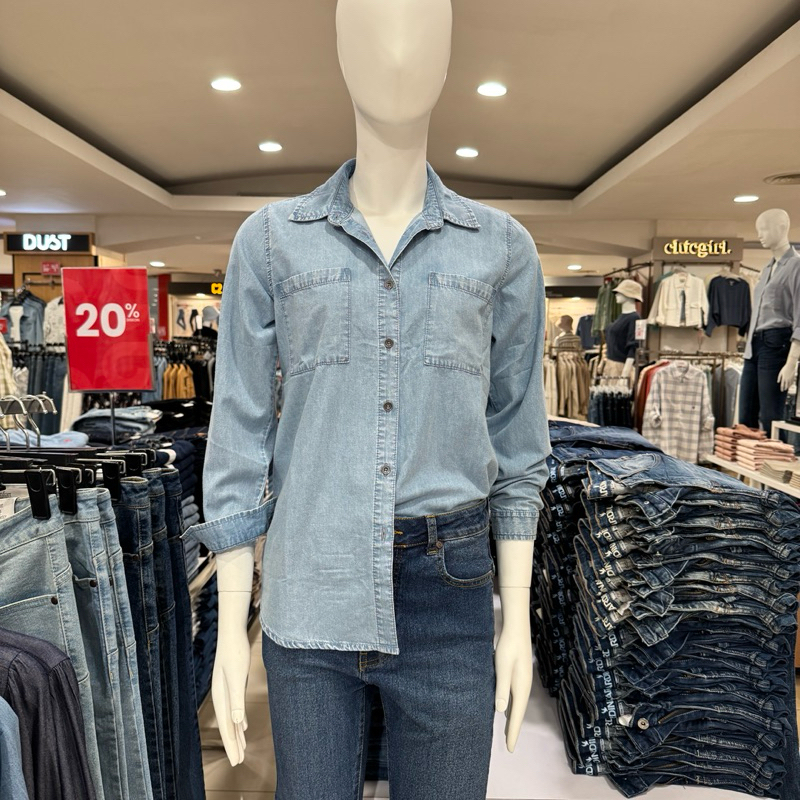 DUST - NEW Kemeja Denim Wanita (S-XXL)