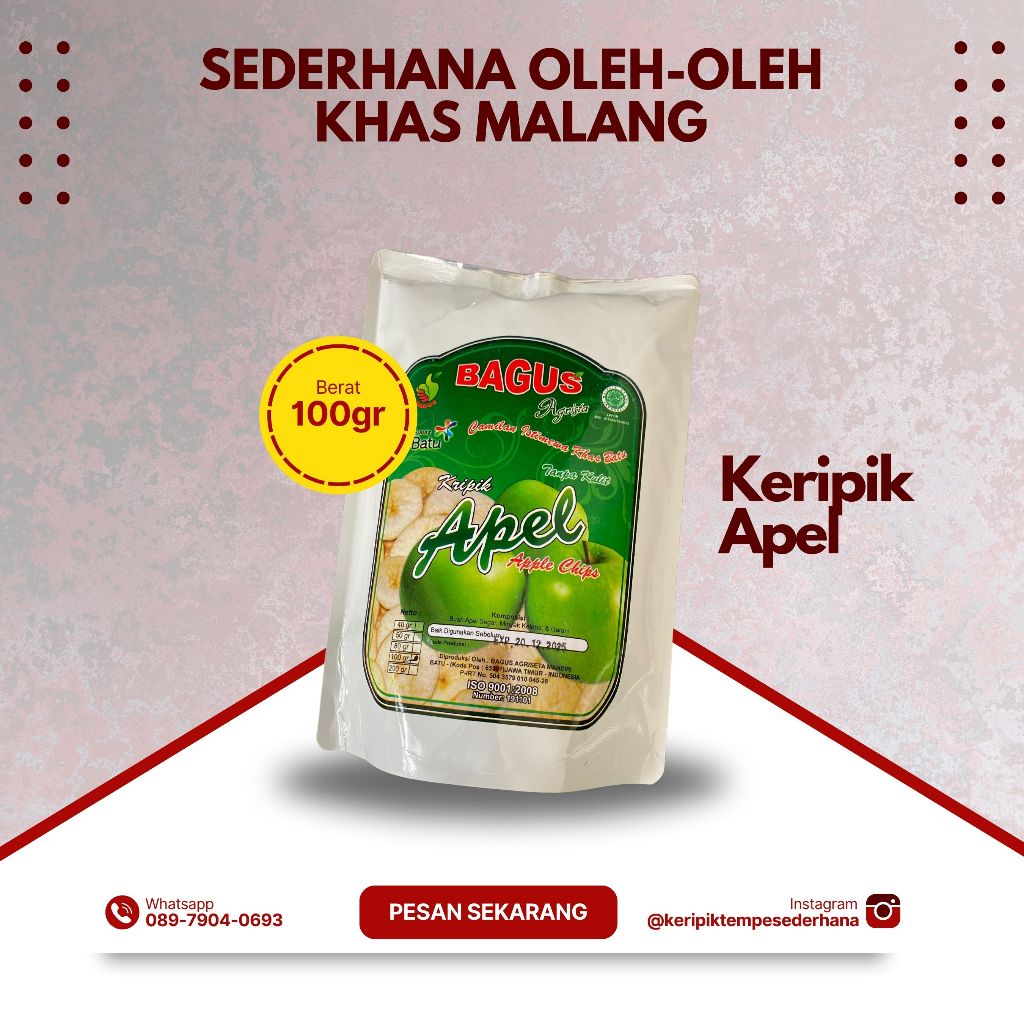 

Keripik Apel Malang 100gr