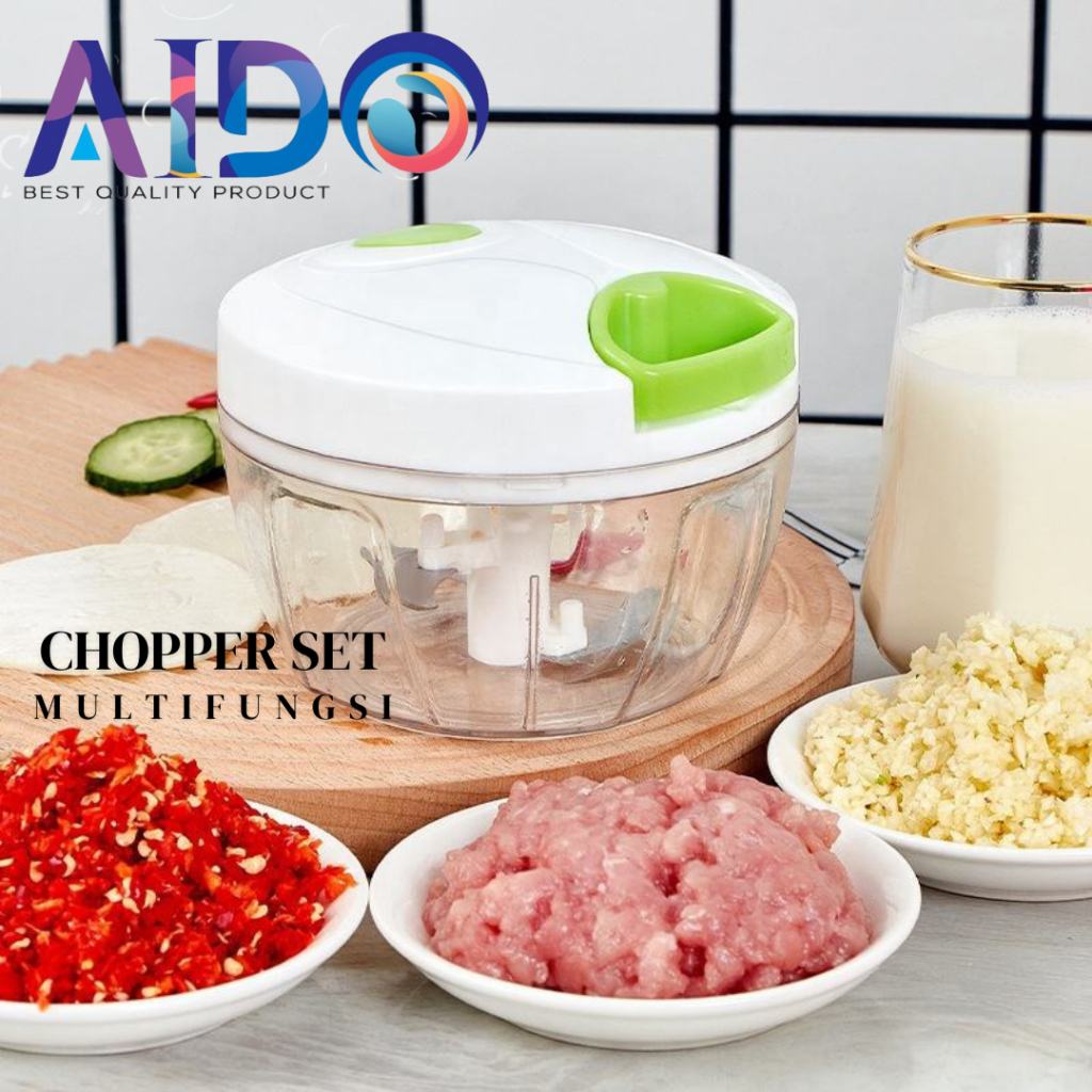 Chopper Manual Choper Set Parutan Mini Chopper Set Chopper Manual / Blender Manual Full Set