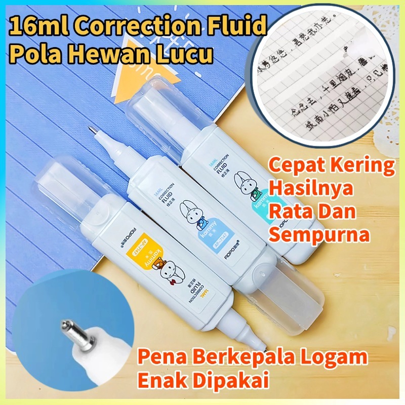 

Correction Fluid Cairan Koreksi Penghapus Cair Tip-x Cair Tip-ex 1/3/6Pcs Alat tulis Murah