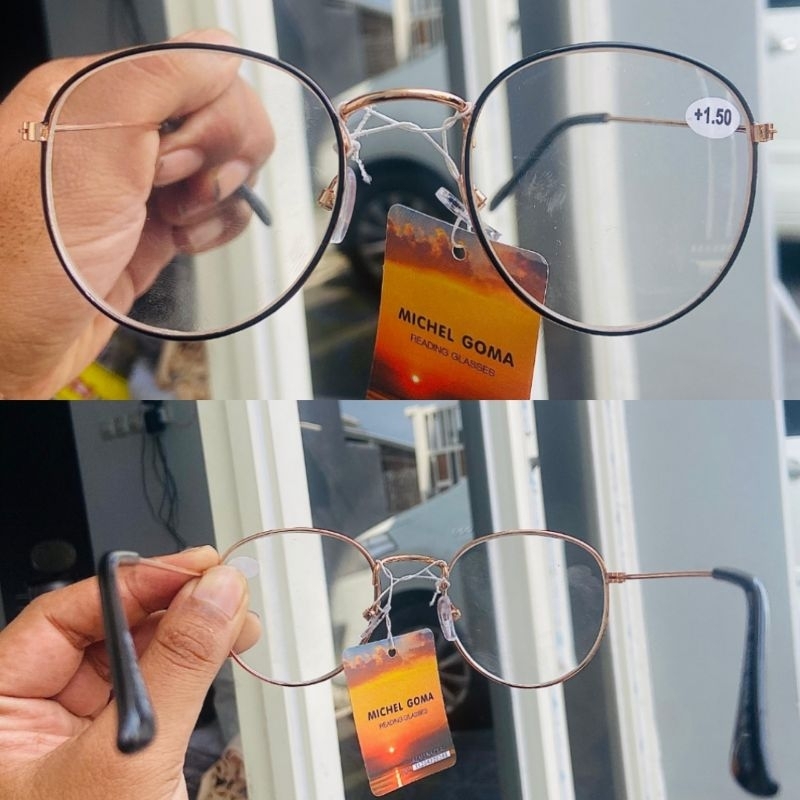 Kacamata Baca Plus Premium Frame Metal Gold Michel Goma SR353