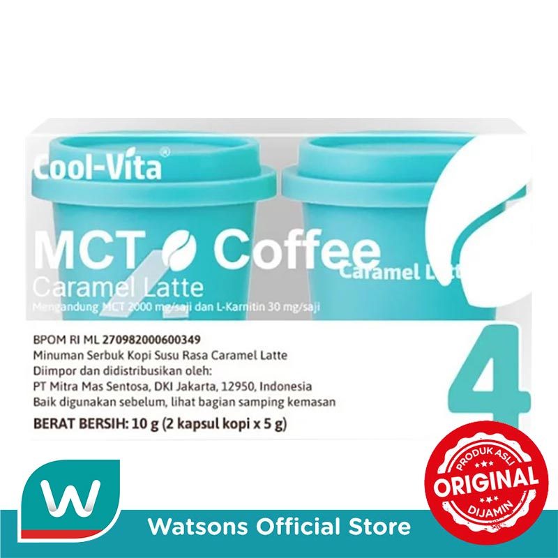 

Coolvita MCT Coffee Capsule Caramel Latte 2'S