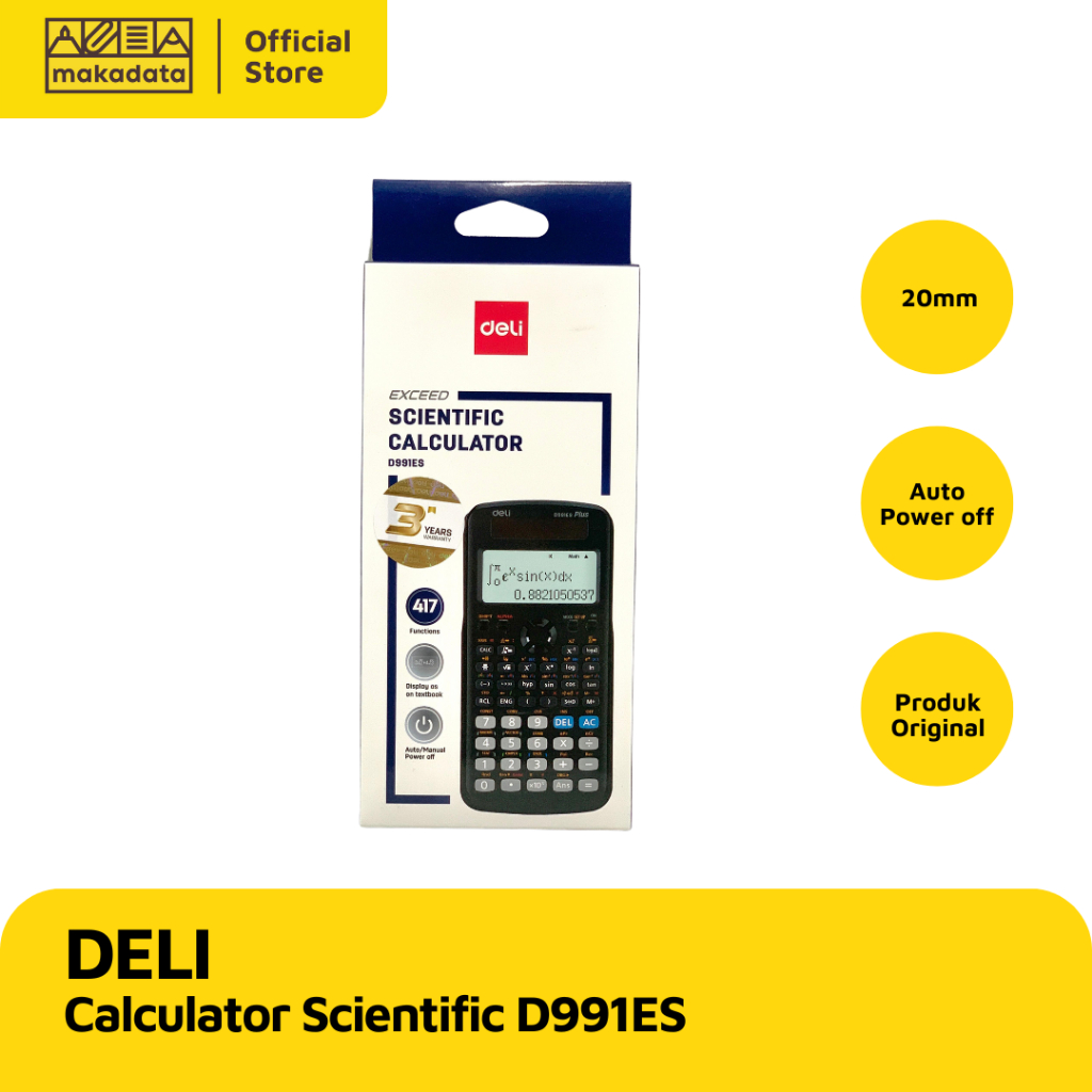 

DELI CALCULATOR / KALKULATOR SCIENTIFIC ED991ES BLACK (1 PCS) MURAH