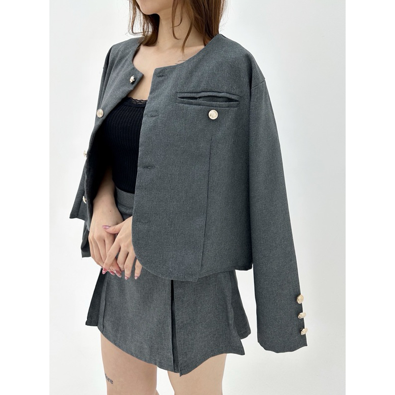 BODYESCAPE | Jay blazer - Blazer wanita polos kancing lengan panjang