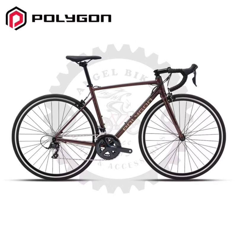 Sepeda Balap Roadbike Polygon Strattos s3 Brown 2x9 Terbaru Murah Promo sepeda road bike polygon str