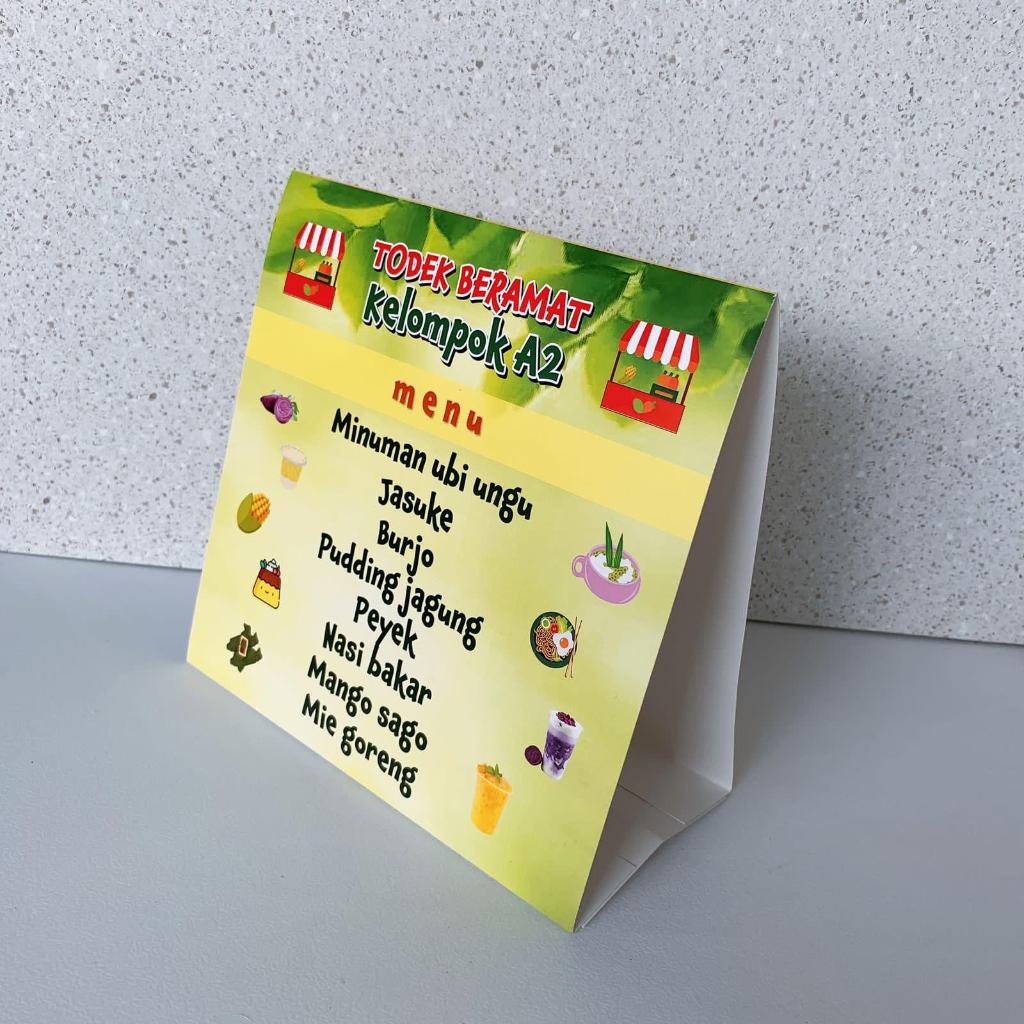Menu standing CUSTOM menu kosong, blanko menu, market day