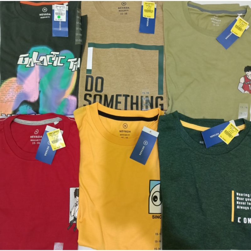 kaos anak cowok tanggung remaja Nevada ORI matahari sz 15-16