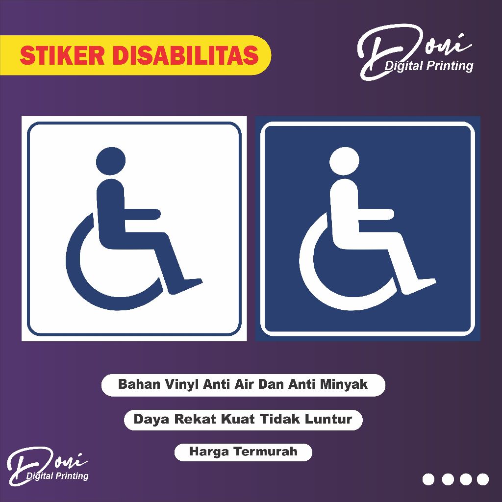 

Stiker Logo Disabilitas / Stiker Disabilitas / Stiker Orang Berkebutuhan Khusus