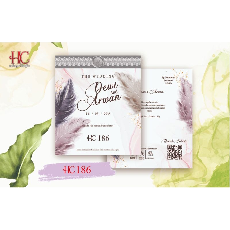 UNDANGAN CETAK BLANGKO HC 178, HC 185, HC 186, HC 187, HC 188, HC189