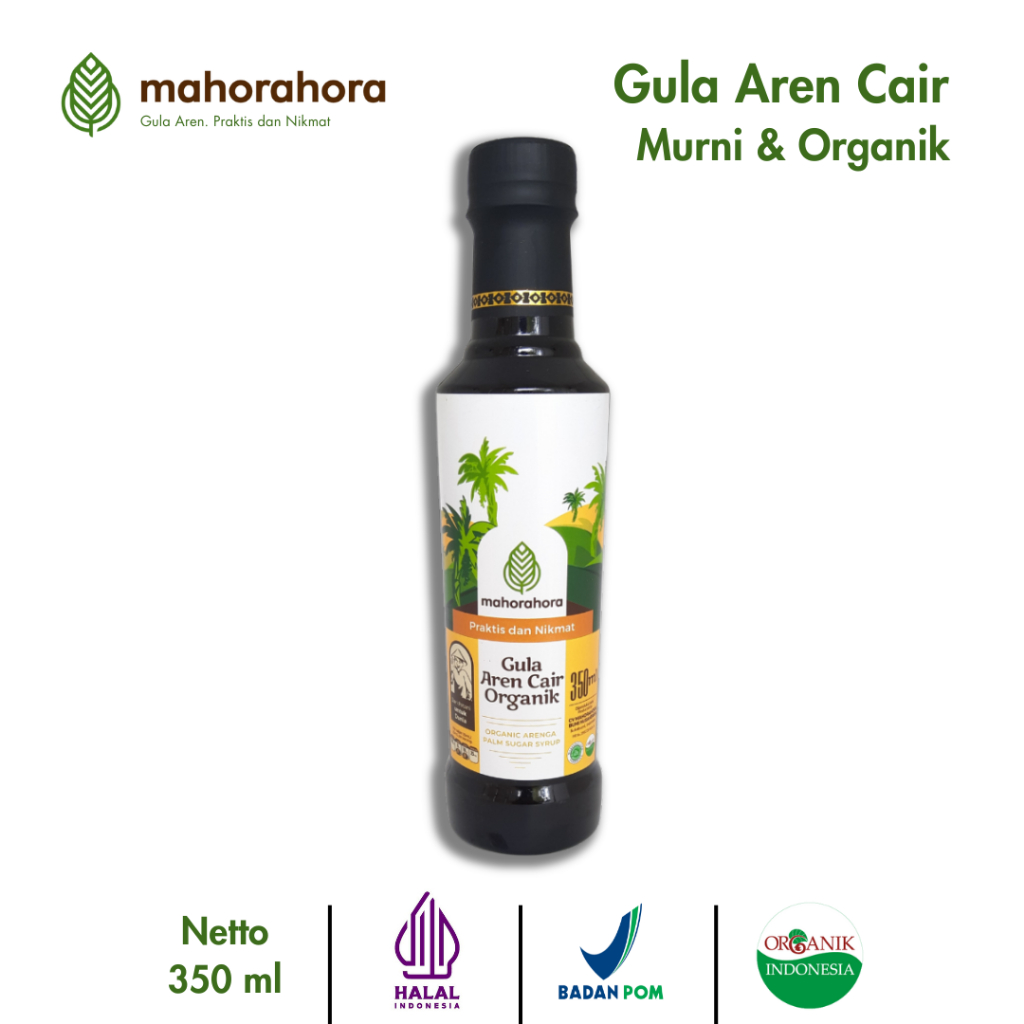

Mahorahora Gula Aren Cair 350 mL (Palm Sugar) Organik, Premium, Low GI, Pilihan Barista