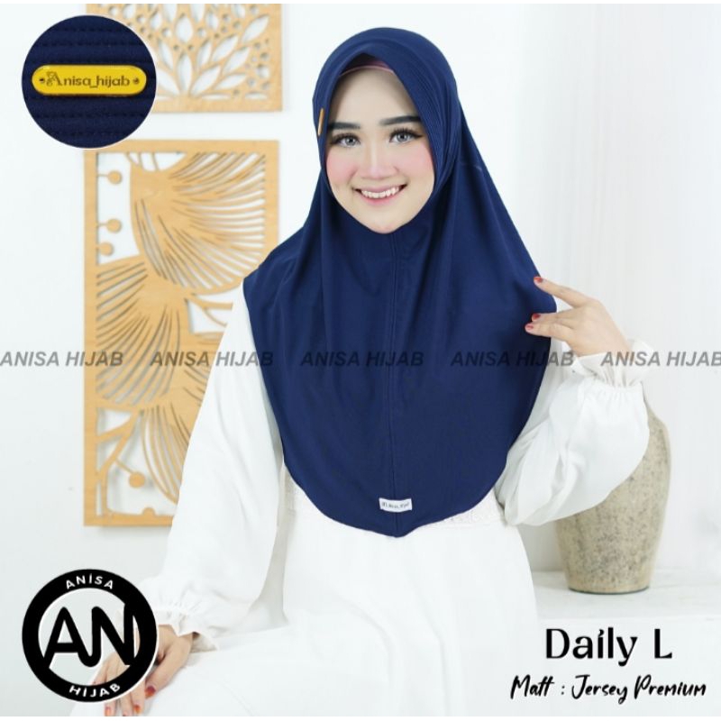 Anisa Hijab Grosir -  Jilbab Bergo hamidah pet Kerudung Size L