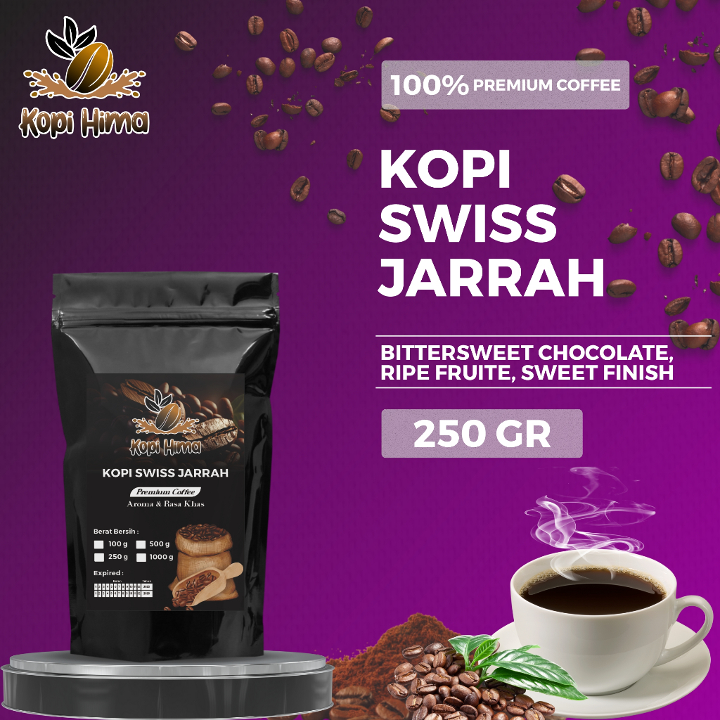

kopi.hima - bubuk kopi swiss jarrah berat 250 gram premium roasting