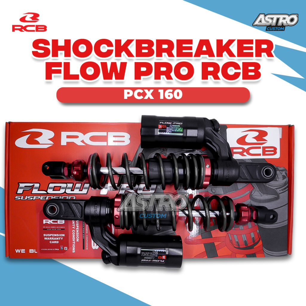 SHOCKBRAKER RCB PCX 160 ABSORBER FLOW PRO SERIES 365mm sokbreker belakang shock tabung CVT ASTRO