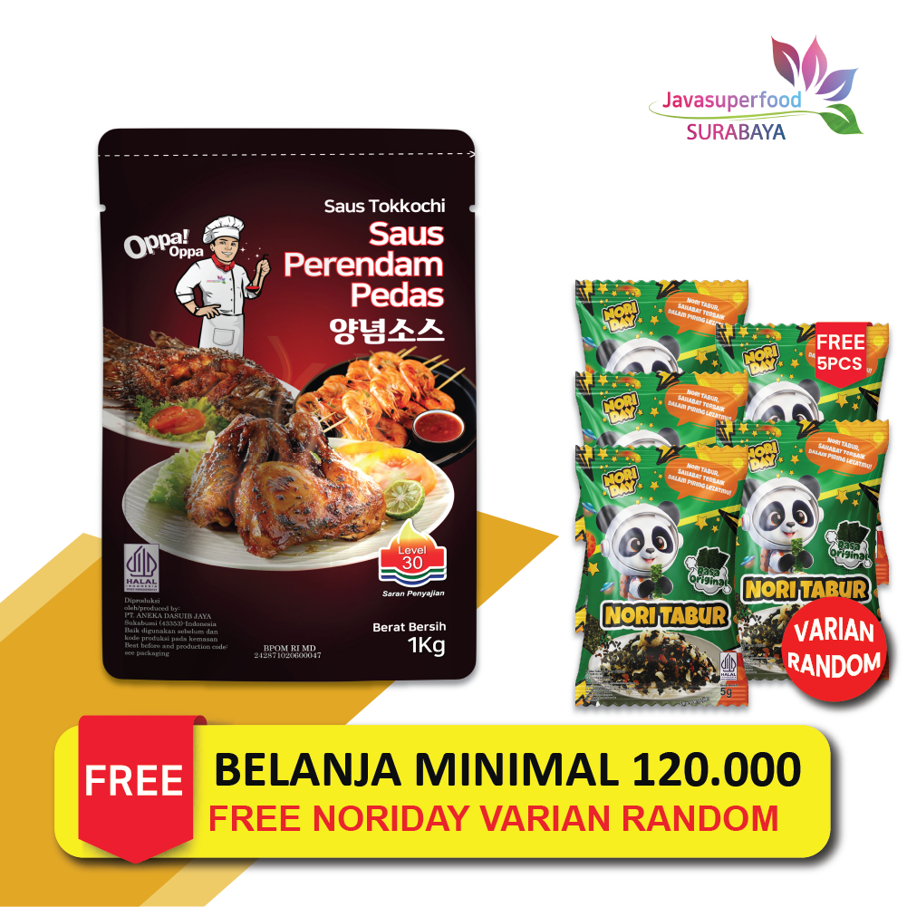 

Saus Perendam Pedas 1Kg Tokkochi Saus Buldak Pedas 1Kg Level 30 Oppa-Oppa [HALAL]