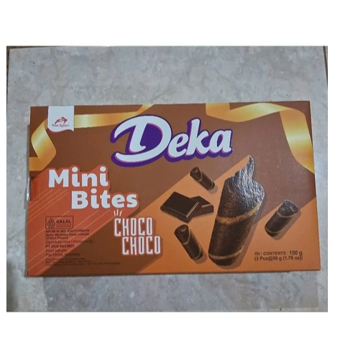 

DEKA MINI BITES CHOCO 150 Gr ( 3 pcs @50 gr )