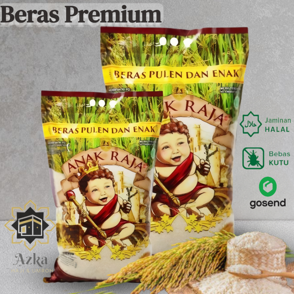 

BERAS ANAK RAJA SUPER KEPALA (1KG & 5KG) PULEN, PUTIH ALAMI KUALITAS TERBAIK DAN TERMURAH