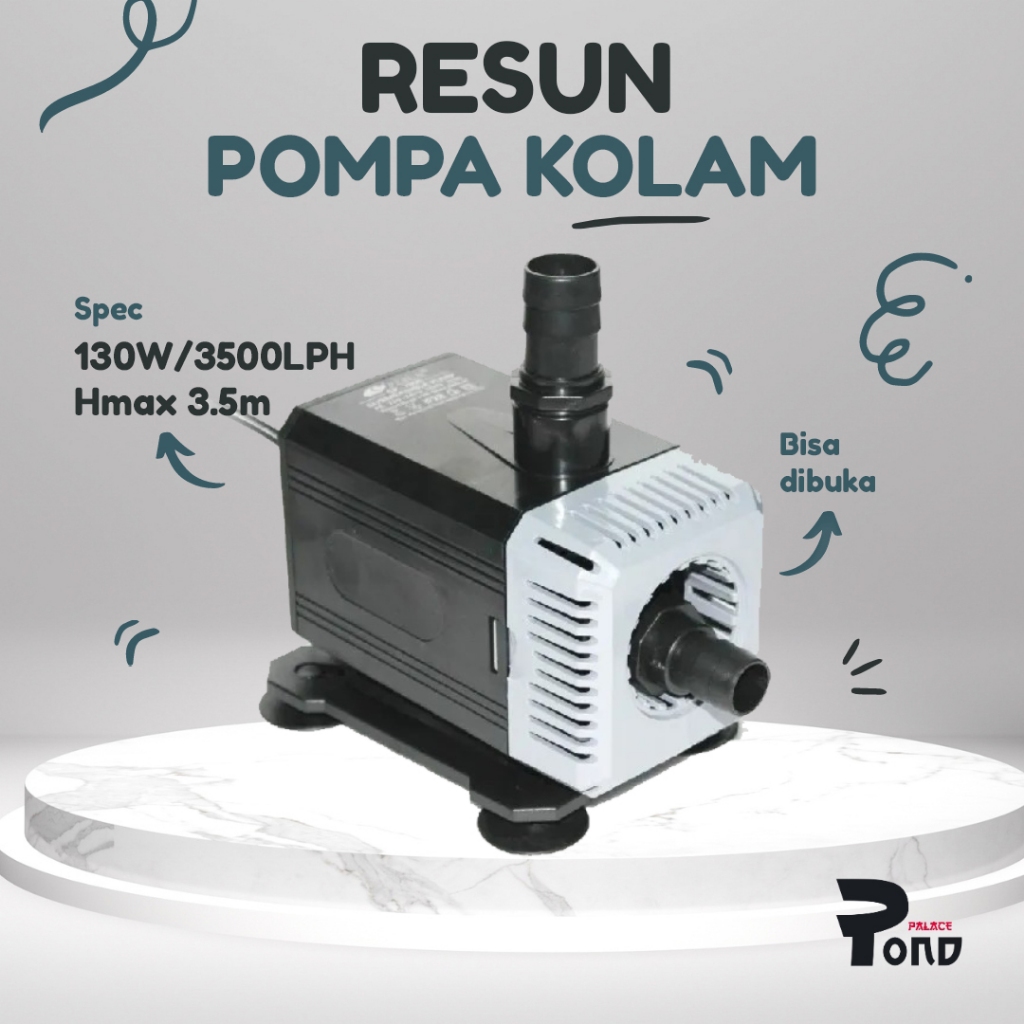 Pompa Skimmer Kolam Ikan Koi Resun 9000 Water Pump Skimer