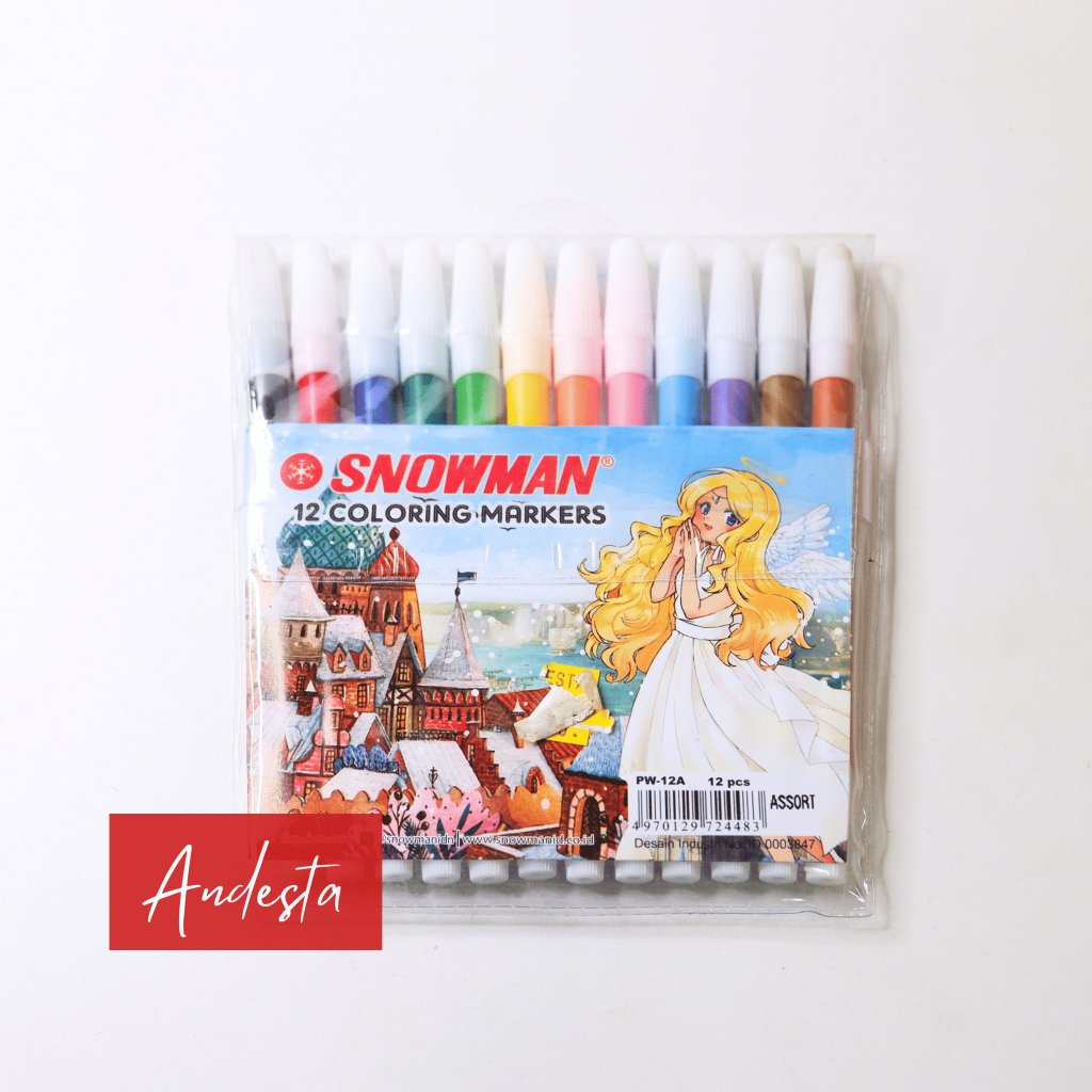 

[ SNOWMAN ] SPIDOL 12 WARNA Coloring Marker