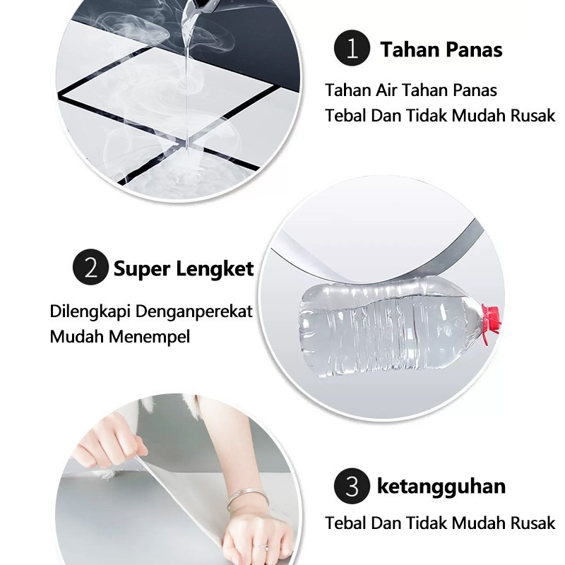 Syafa Dstore Stiker Dinding Wallpaper Welpeper Vinyl Ubin Lantai Sticker Motif Granit Keramik Marmer