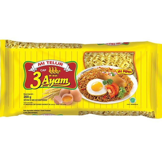 

INDOFOOD MIE 3 AYAM 200 GR