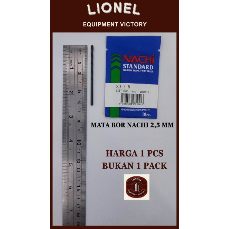 NACHI 2,5mm Mata Bor Besi HSS - NACHI Mata Bor Besi HSS 2,5mm