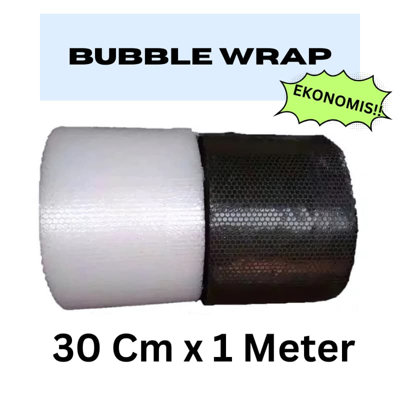 

MAPLE BUBBLE WRAP EKONOMIS 30 CM X 1 M HITAM / BENING MAKASSAR PLASTIK BUBBLE