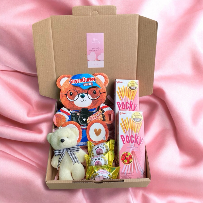

hampers coklat viral silverqueen bear beruang terbaru valentine hadiah pacar gift box
