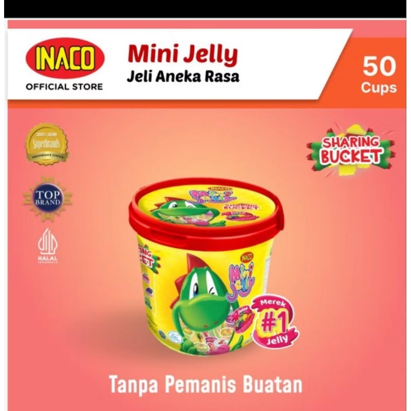 

inaco mini jelly kemasan bucket isi 50 pcs