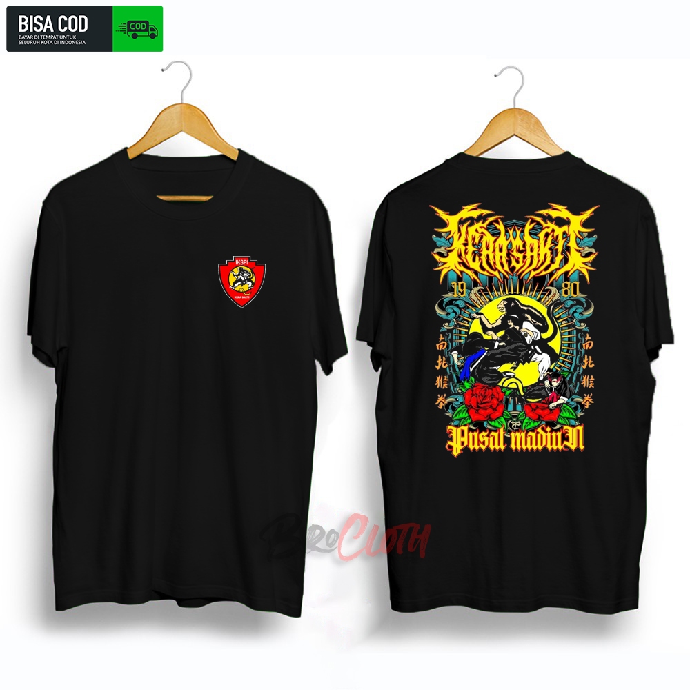 Kaos IKSPI IKS Putra Indonesia Kera Sakti Pusat Madiun Desain Kece Sablon DTF Depan Belakang