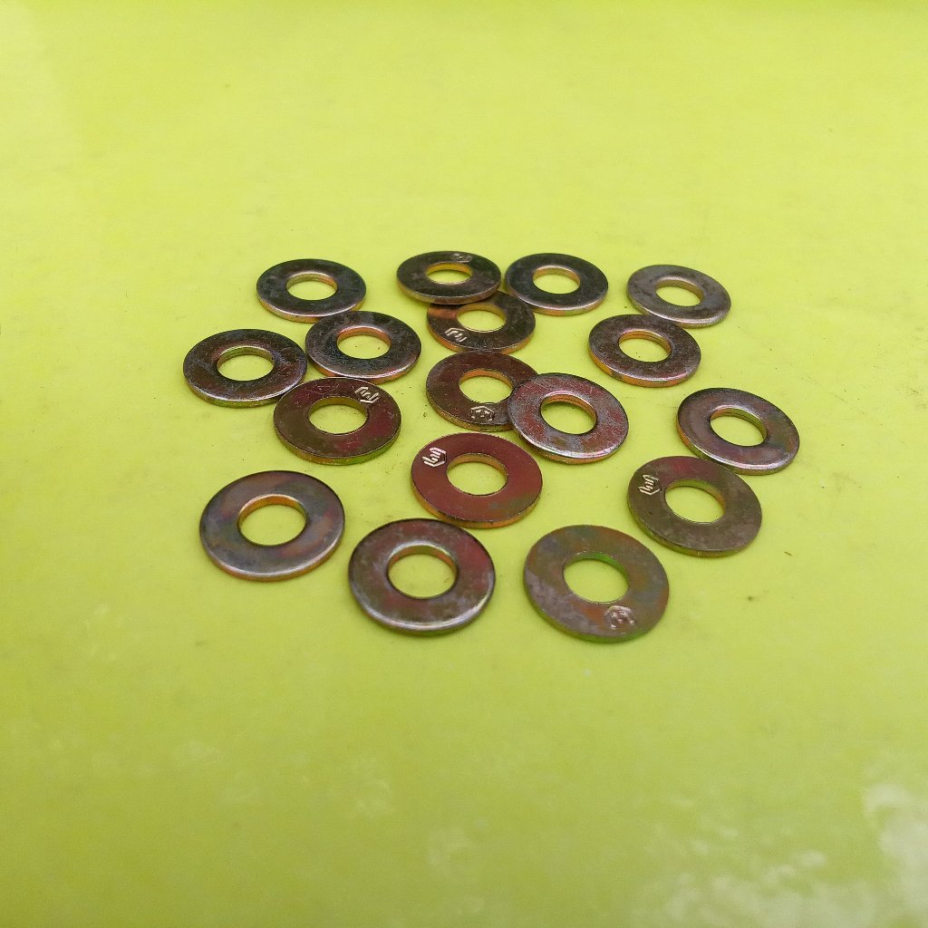 RING PLAT M6 KUNING / RING BAUT KUNCI 10 / RING PLAT KUNING M6 / RING PLAT M6 ZINK / PLATE M6 KUNING