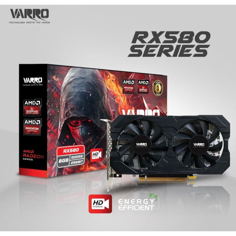 VGA Card VARRO AMD RX580 DDR5 8GB 256Bit