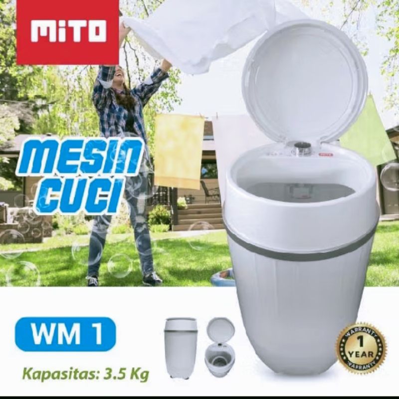 Mito mesin cuci WM1 garansi resmi / mesin cuci portable mini WM1 / Mito mesin cuci