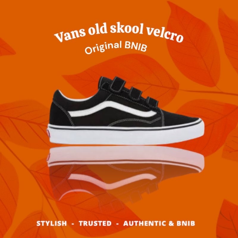 VANS OLD SKOOL velcro black and white & navy