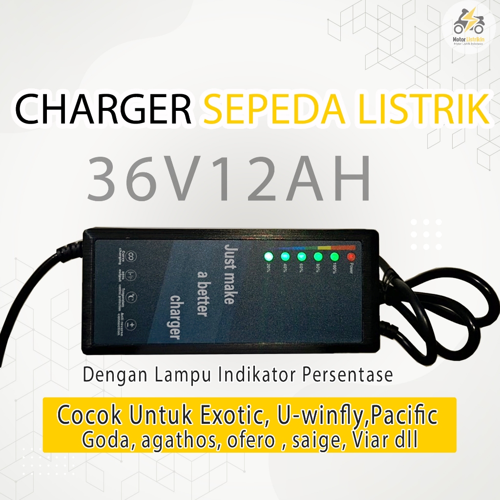 Charger Sepeda Listrik 36V 12AH