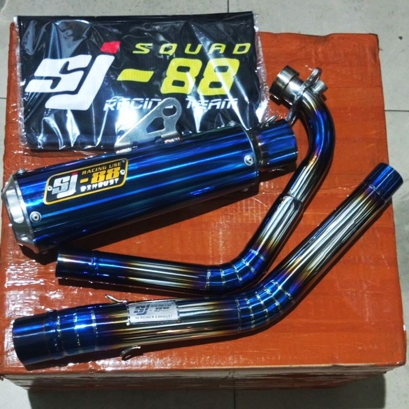 New Knalpot SJ88 satria fu karbu& injeksi (ROAD RACE)