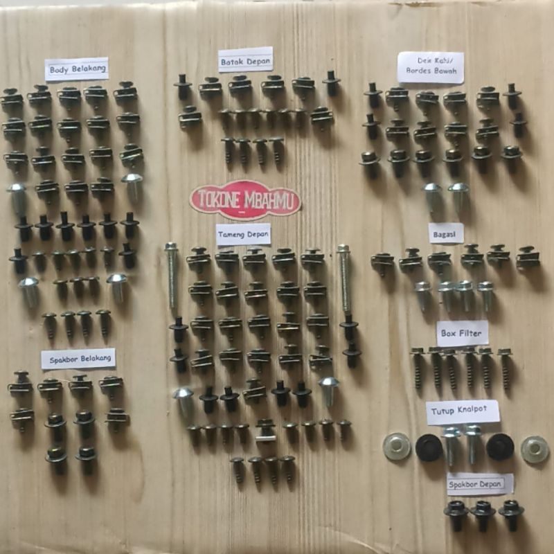 Baut Full Set Cover Body Bodi Yamaha FreeGo 125 Fi Blue Core