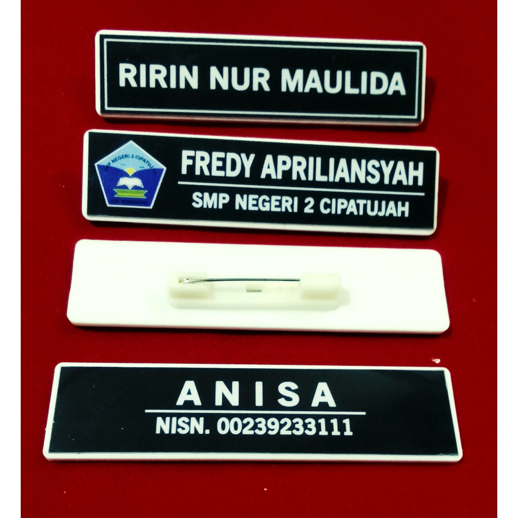 

Name Tag Papan Nama Dada Bahan Akrilik Penitik Murah Grosir